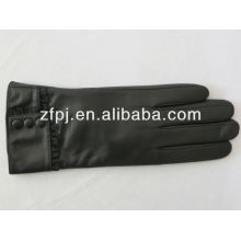 Guantes de cuero negro